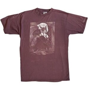 VTG‎ Native Nature Graphic T-Shirt Eagle Spirit Montreal Canada Cotton XL